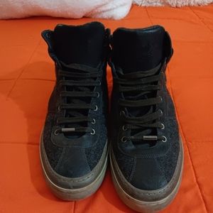 Men's Black High-Top Sneakers